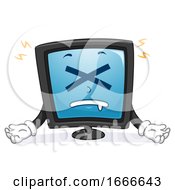 Poster, Art Print Of Computer Crashed Mascot Illustration