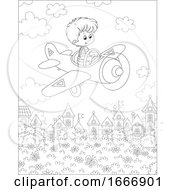 Poster, Art Print Of Boy Flying A Plane