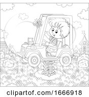 Boy On A Playground Truck