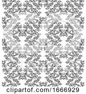 Poster, Art Print Of Floral Motif Scroll Pattern Seamless Tile