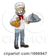 Poster, Art Print Of Wildcat Chef Mascot Cartoon Character