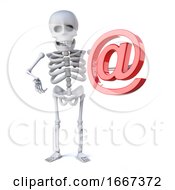 3d Skeleton Has An Internet Address Symbol