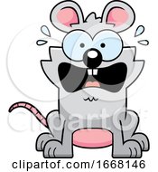 Poster, Art Print Of Cartoon Scared Mouse