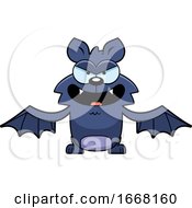 Poster, Art Print Of Cartoon Evil Flying Bat
