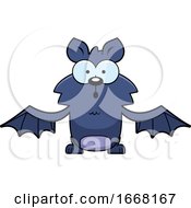 Cartoon Surprised Flying Bat by Cory Thoman