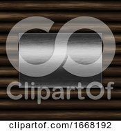 Poster, Art Print Of Grunge Metal Plate On An Old Wood Background