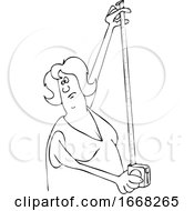 Poster, Art Print Of Woman Using A Tape Measure