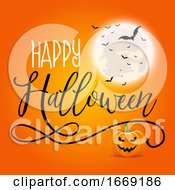 Poster, Art Print Of Halloween Background With Decorative Text