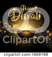 Poster, Art Print Of Glittery Diwali Background