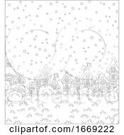 Poster, Art Print Of Snowy Day In A Winter Village