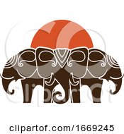 Indian Elephants by Vector Tradition SM