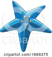 Poster, Art Print Of Blue Starfish