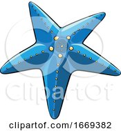 Poster, Art Print Of Blue Starfish