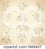 Poster, Art Print Of Horoscope Zodiac Symbols