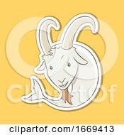 Sticker Of Capricorn Zodiac Sign