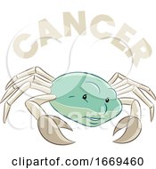 Poster, Art Print Of Cancer Crab Horoscope Zodiac Astrology