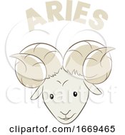 Poster, Art Print Of Aries Goat Horozcope Zodiac Astrology