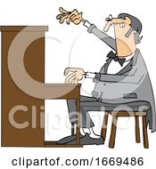Cartoon Male Pianist