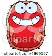 Cartoon Grinning Red Cell Germ by Cory Thoman