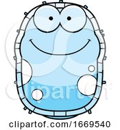 Cartoon Happy Blue Cell Germ