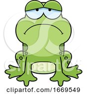 Poster, Art Print Of Cartoon Sad Frog