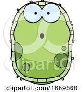 Poster, Art Print Of Cartoon Surprised Green Cell Germ