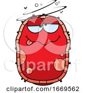Poster, Art Print Of Cartoon Dizzy Red Cell Germ