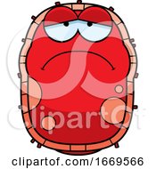 Poster, Art Print Of Cartoon Sad Red Cell Germ