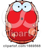 Cartoon Surprised Red Cell Germ