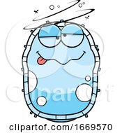 Poster, Art Print Of Cartoon Dizzy Blue Cell Germ