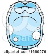 Cartoon Sad Blue Cell Germ