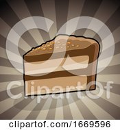 Poster, Art Print Of Slice Of Cake Over Rays