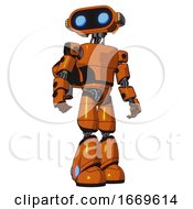 Poster, Art Print Of Bot Containing Dual Retro Camera Head And Cute Retro Robo Head And Yellow Head Leds And Light Chest Exoshielding And Prototype Exoplate Chest And Rocket Pack And Light Leg Exoshielding