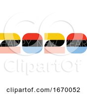 Poster, Art Print Of Multicolored Numbers 2020 And Happy New Year Greetings Isolated On White Background Elegant Vector Illustration In Retro Style For Holiday Calendar Or Greeting Card