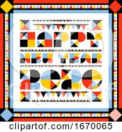 Poster, Art Print Of Elegant Abstract Numbers 2020 And Happy New Year Greetings With Multicolored Flags And Garlands Wonderful Vector Illustration For Greeting Card Holiday Calendar Book Or Brochure