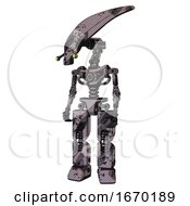 Poster, Art Print Of Android Containing Flat Elongated Skull Head And Light Chest Exoshielding And No Chest Plating And Prototype Exoplate Legs Smudgy Sketch Standing Looking Right Restful Pose