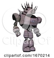 Poster, Art Print Of Cyborg Containing Black And White Anemone Dome Head And Heavy Upper Chest And Triangle Of Blue Leds And Light Leg Exoshielding Dark Sketch Hero Pose