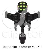 Android Containing Round Head And Green Eyes Array And First Aid Emblem And Light Chest Exoshielding And Chest Valve Crank And Stellar Jet Wing Rocket Pack And Unicycle Wheel