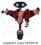 Bot Containing Dual Retro Camera Head And Cute Retro Robo Head And Yellow Head Leds And Light Chest Exoshielding And Red Energy Core And Stellar Jet Wing Rocket Pack And Unicycle Wheel