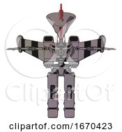 Poster, Art Print Of Bot Containing Flat Elongated Skull Head And Light Chest Exoshielding And Stellar Jet Wing Rocket Pack And No Chest Plating And Prototype Exoplate Legs Halftone Gray T-Pose