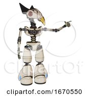 Automaton Containing Bird Skull Head And Red Led Circle Eyes And Robobeak Design And Light Chest Exoshielding And No Chest Plating And Light Leg Exoshielding Off White Toon