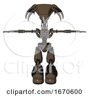 Bot Containing Flat Elongated Skull Head And Light Chest Exoshielding And No Chest Plating And Light Leg Exoshielding And Stomper Foot Mod Light Brown Halftone T Pose