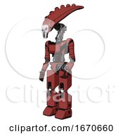 Cyborg Containing Flat Elongated Skull Head And Light Chest Exoshielding And Ultralight Chest Exosuit And Prototype Exoplate Legs Light Brick Red Facing Right View