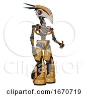 Poster, Art Print Of Android Containing Bird Skull Head And Yellow And Green Scope Eyes And Head Shield Design And Light Chest Exoshielding And No Chest Plating And Light Leg Exoshielding And Stomper Foot Mod