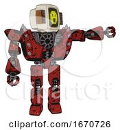 Bot Containing Old Computer Monitor And Yellow Pixel Face Surprised And Old Retro Speakers And Heavy Upper Chest And Heavy Mech Chest And Shoulder Spikes And Prototype Exoplate Legs