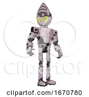 Poster, Art Print Of Bot Containing Grey Alien Style Head And Yellow Eyes With Blue Pupils And Light Chest Exoshielding And Prototype Exoplate Chest And Ultralight Foot Exosuit Sketch Pad Hero Pose