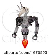 Poster, Art Print Of Bot Containing Bird Skull Head And White Eyeballs And Heavy Upper Chest And No Chest Plating And Jet Propulsion Dark Dirty Scrawl Sketch Standing Looking Right Restful Pose
