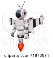 Droid Containing Digital Display Head And Wince Symbol Expression And Retro Antennas And Light Chest Exoshielding And Prototype Exoplate Chest And Stellar Jet Wing Rocket Pack And Jet Propulsion