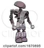Poster, Art Print Of Cyborg Containing Dome Head And Heavy Upper Chest And No Chest Plating And Light Leg Exoshielding Dark Sketch Facing Left View