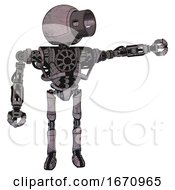 Poster, Art Print Of Cyborg Containing Cable Connector Head And Heavy Upper Chest And No Chest Plating And Ultralight Foot Exosuit Dark Dirty Scrawl Sketch Pointing Left Or Pushing A Button